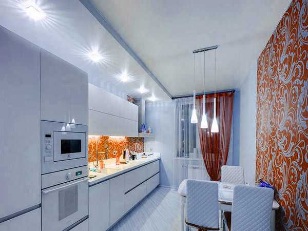 Натяжной потолок на кухне: дизайн, и фото лучших вариантов, виды потолков, их плюсы и минусы установки на кухне