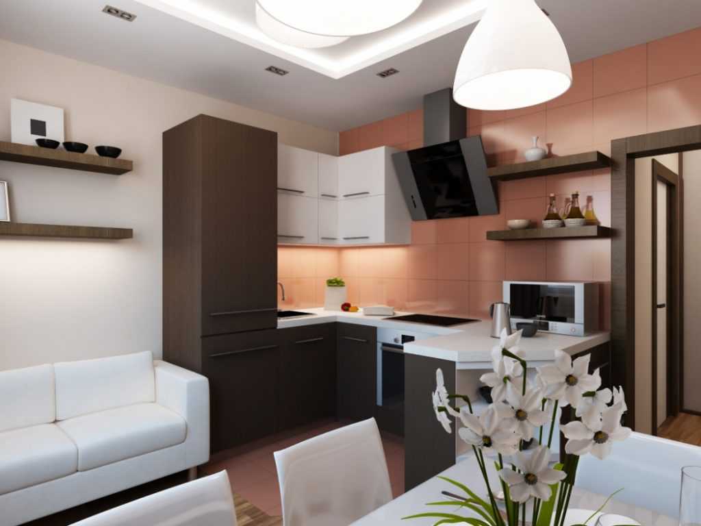 Кухня-гостиная 12 кв. м.: 50 фото идей дизайна интерьеров, с диваном