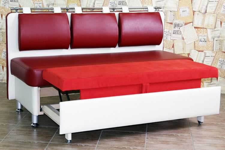 Кожаный диван на кухню (45 фото): белый или красный мягкие диванчики для небольшой кухни