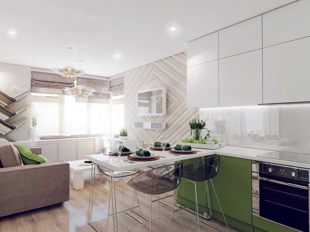 Кухня-гостиная площадью 18 кв. м: особенности планировки, дизайна и зонирования