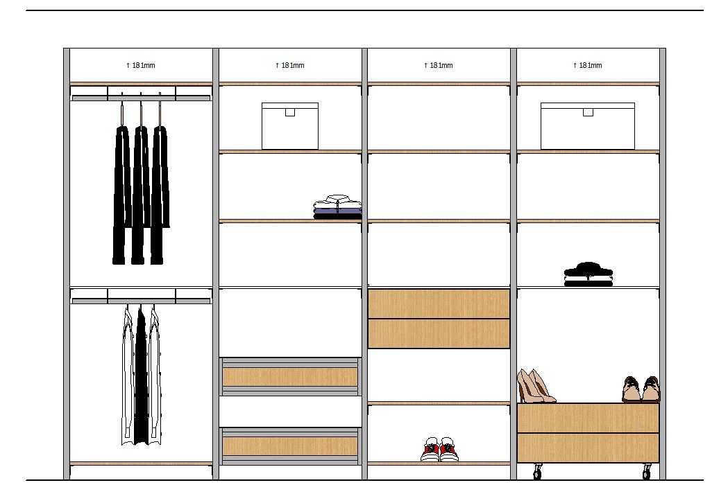 Размеры гардеробная (59 фото): чертежи и схемы для маленьких систем, оптимальный и минимальный размеры