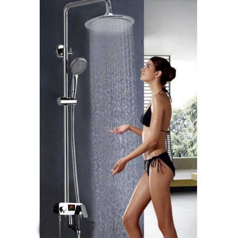 Тропический душ для ванной (64 фото): душевые стойки и системы со смесителем и верхней лейкой, встроенные панели с гидромассажем и термостатом