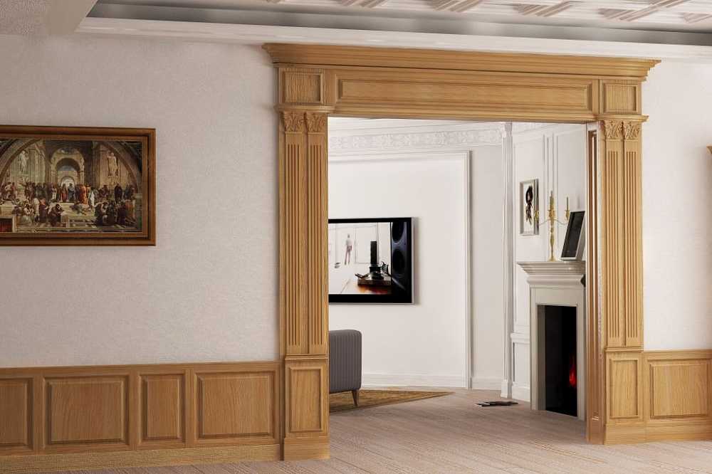 Портал двери позволяет сэкономить пространство и укрепить проход Чем хорош широкий дверной проем из ПВХ для входных и межкомнатных конструкций Какие материалы используются для его создания Чем украшают дверные порталы