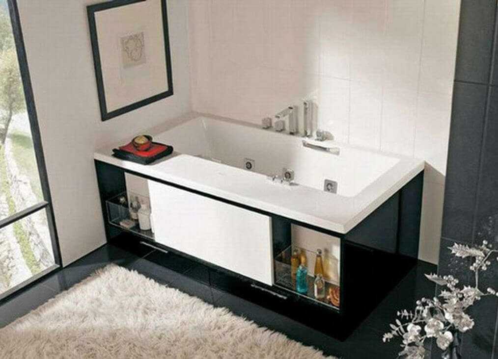 Экран под ванну: как выбрать по размеру, раздвижной, с дверцей или съемный