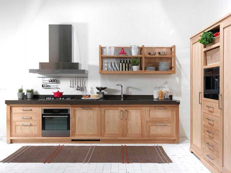 Деревянная кухня из массива в современном стиле: 135 фото-идей мебели, отделки и декора