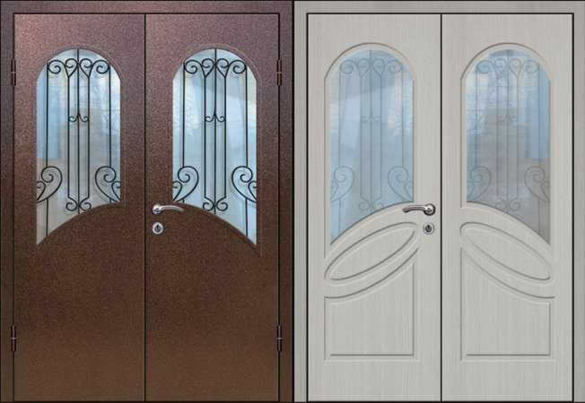 Разновидности уличных дверей из металла, особенности выбора двухстворчатых входных групп