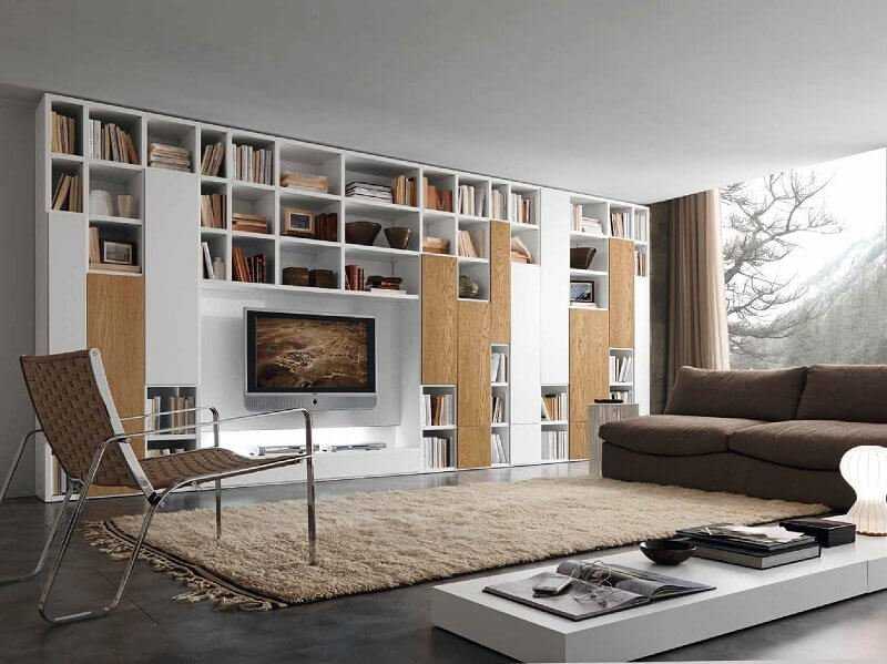 Стенка в гостиную (79 фото): выбираем красивые мебельные варианты из гипсокартона и встроенные модели с комодом для зала