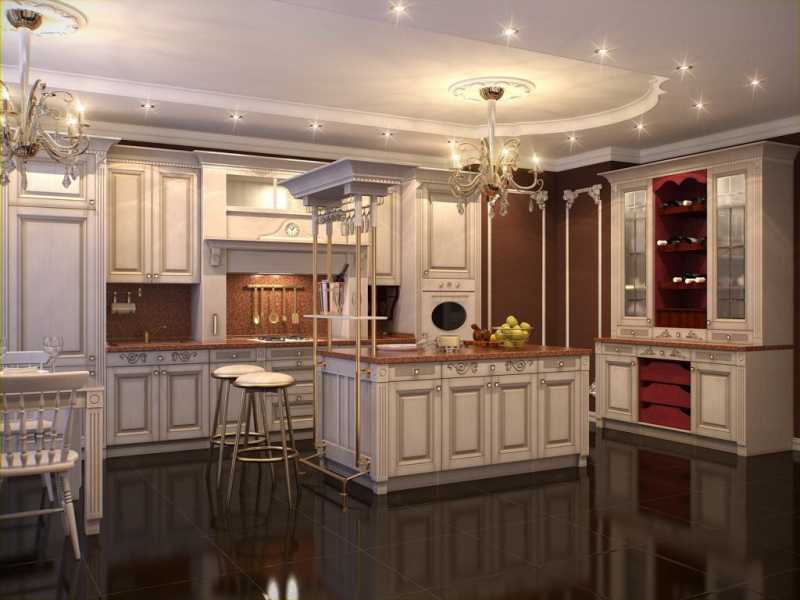 90+ фото классического стиля в интерьере кухни в 2021 году