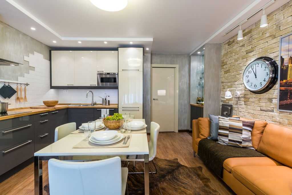 Кухня-гостиная 12-13 кв. м с диваном: фото, дизайн, с балконом, планировка, зонирование, идеи интерьера, зонирование, проект