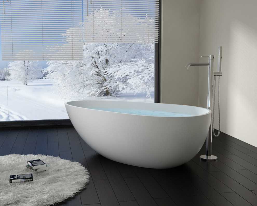 Отдельно стоящие акриловые ванны: ванны на ножках размером 150х70 см и 170х70, других размеров. овальные и другие модели