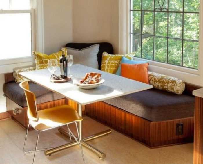Угловой диван на кухню со спальным местом. как выбрать и правильно расположить на кухни