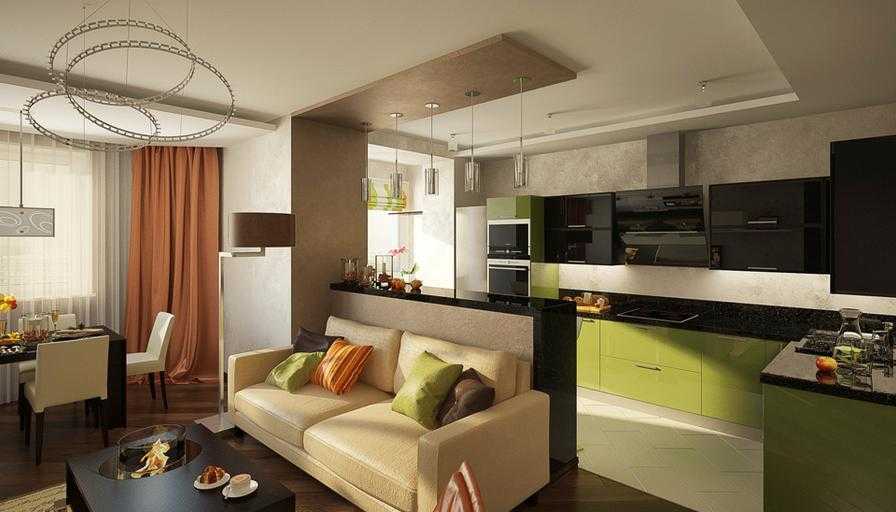 Дизайн кухни-гостиной в 30 кв м: фото и 3 идеи воплощения