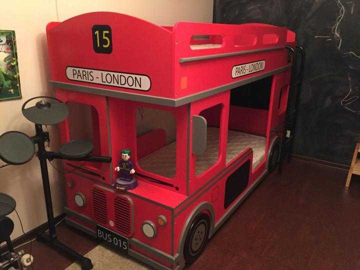 Двухъярусная кровать-автобус – прекрасное приобретение для ребенка дошкольного и младшего школьного возраста Чем же так интересна двухэтажная кровать London Bus Какие расцветки и изображения есть в наличии