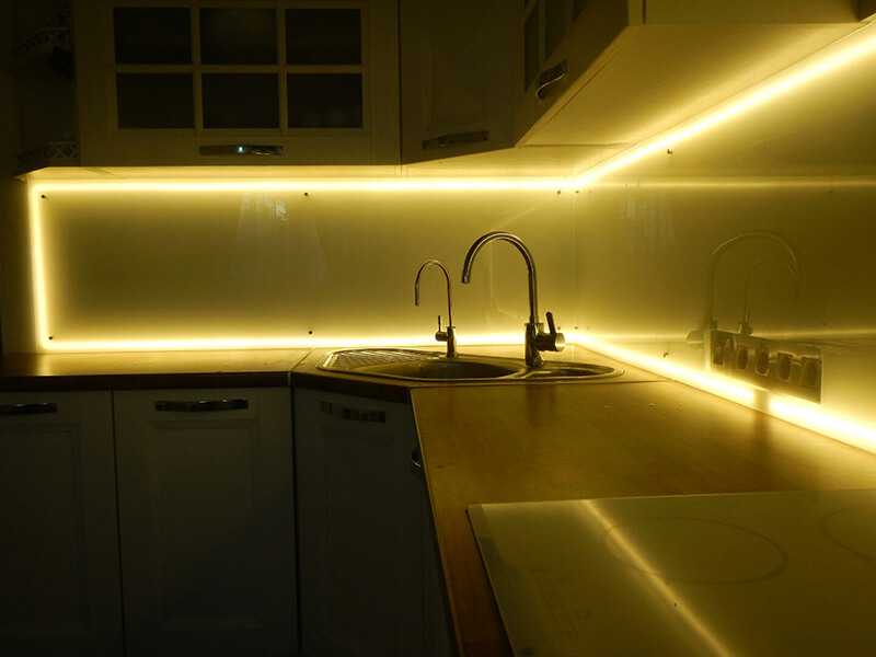 Светодиодная лента для кухни: разновидности, выбор и установка подсветки своими руками