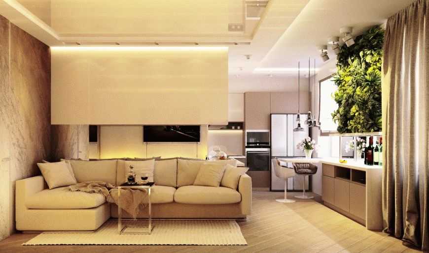 Бело-коричневая гостиная: 7 элементов дизайна