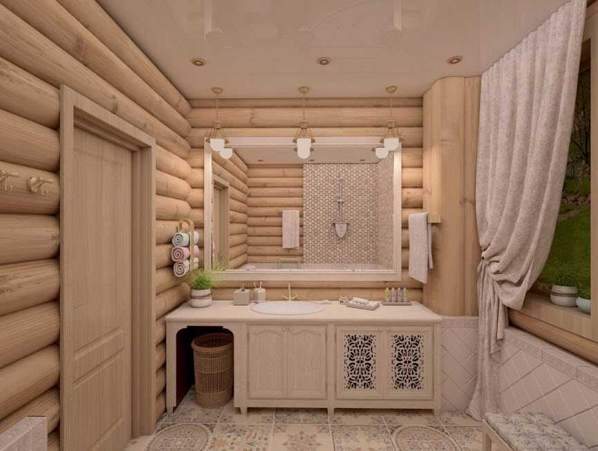 Отделка ванной комнаты в деревянном доме самостоятельно