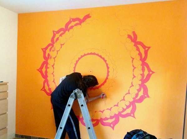 Техники росписи стен в квартире с интересными идеями: 50 фото и 3 видео