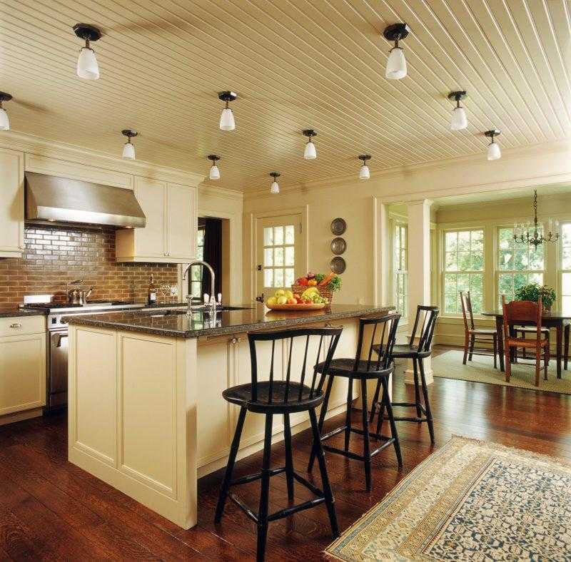 Дизайн потолка на кухне: 100+ фото в интерьере, красивые идеи оформления