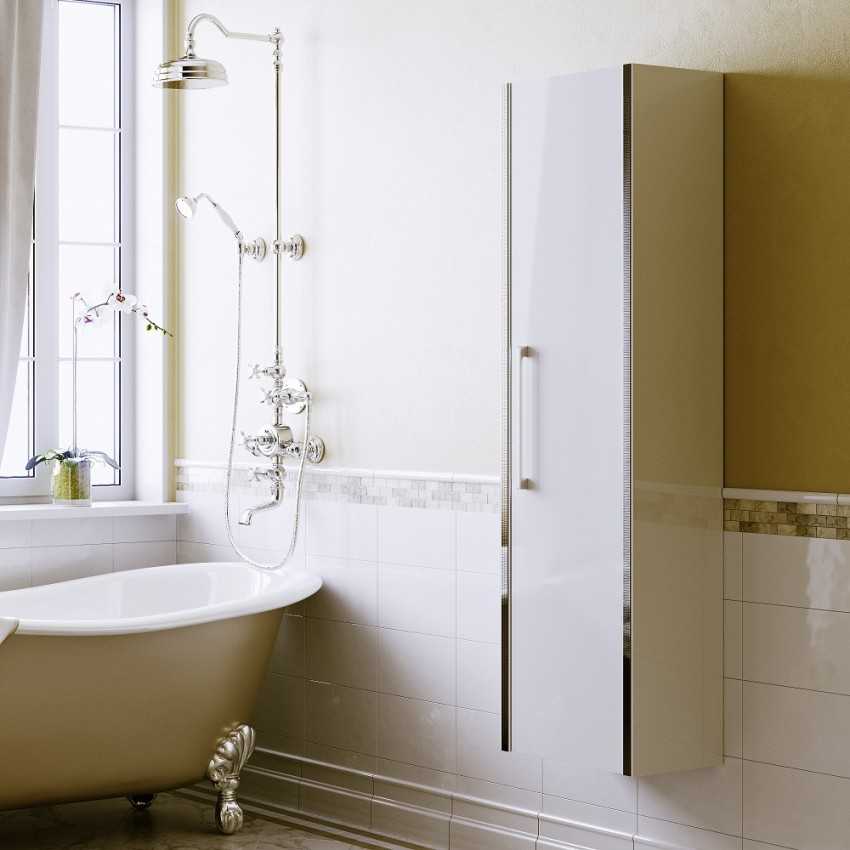 Шкаф пенал для ванной комнаты 40 см шириной