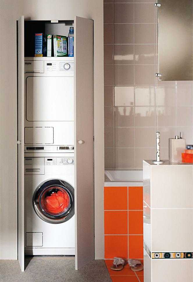 Шкаф для стиральной машины в ванную комнату — виды и правила выбора