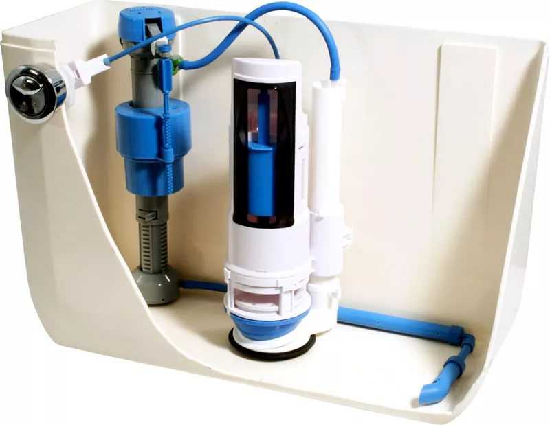 Сливной механизм бачка унитаза: арматура для системы с кнопкой, устройство и отладка, если снизу протекает вода