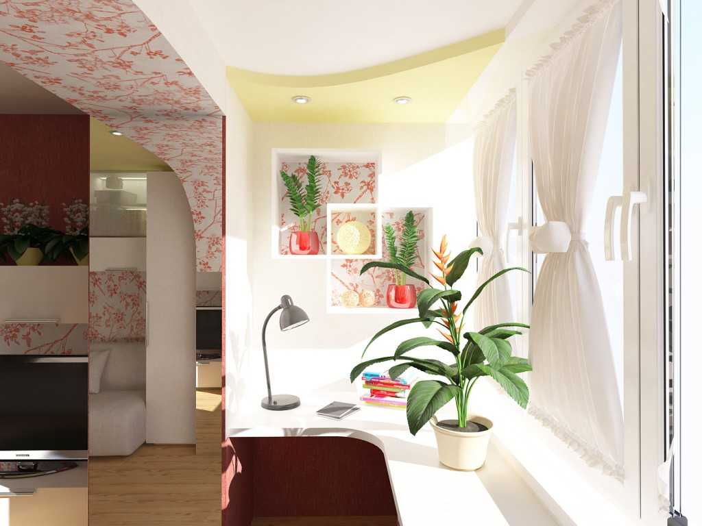 Дизайн комнаты совмещенной с балконом фото идеи
