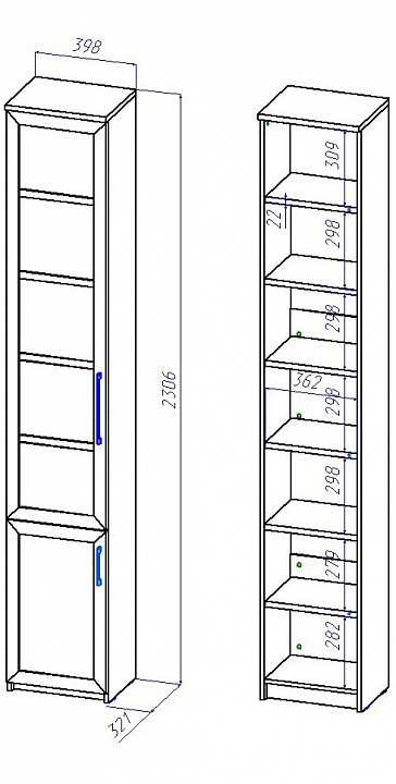 Высокий напольный шкаф для кухни (33 фото): кухонный пенал своими руками