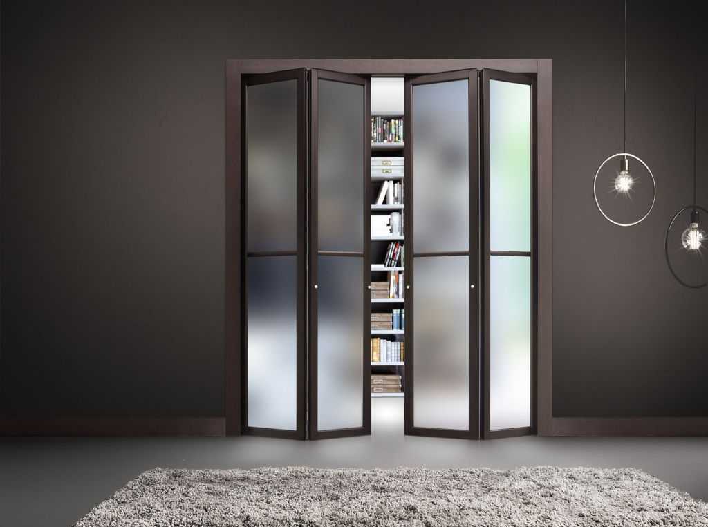 Складные межкомнатные двери-книжка: фото и цены, модели, материалы