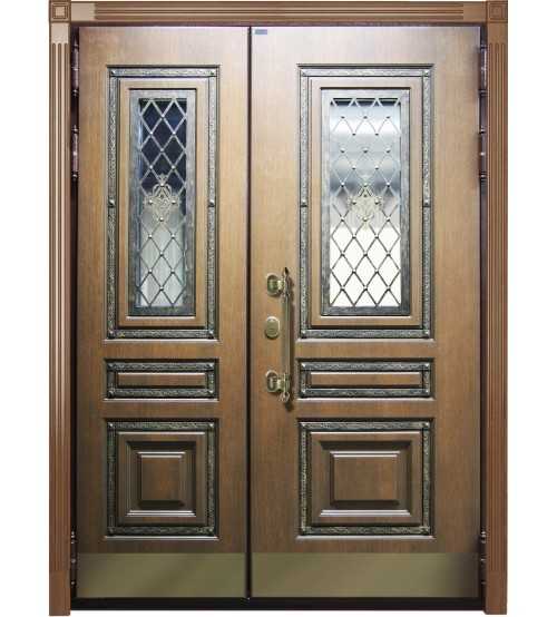 Входные металлические двухстворчатые двери: уличные белые и черные варианты, двустворчатые железные модели, размеры